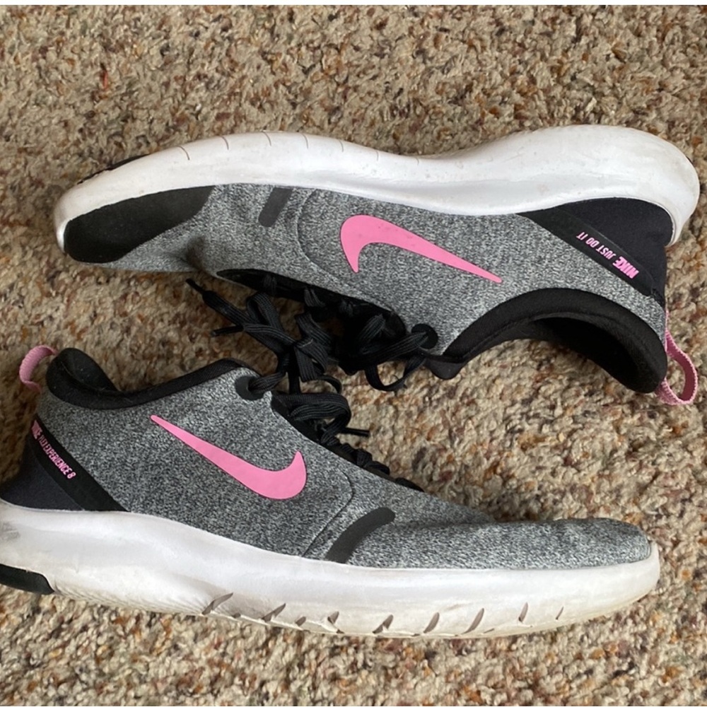 Nike Pink and Gray Athletic Shoes for Performance